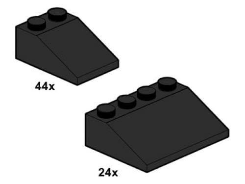 LEGO sættet Black Slopes 33 3 x 2 and 3 x 4