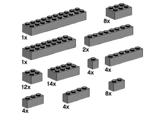 LEGO sættet Assorted Dark Gray Bricks