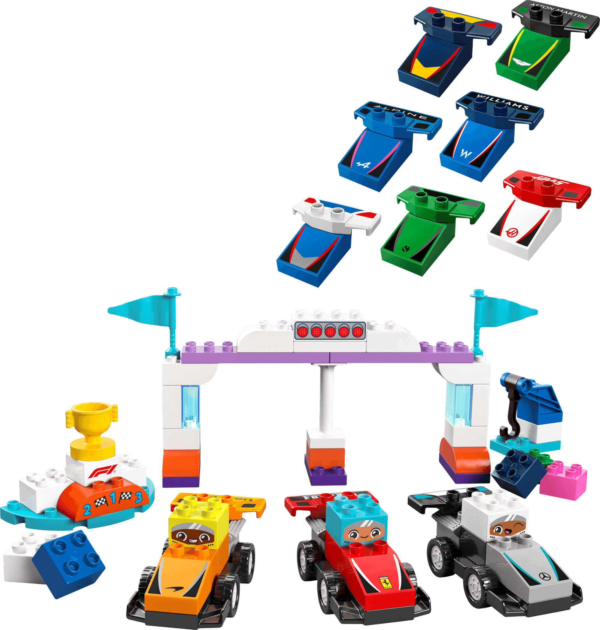 LEGO sættet F1 Team Race Cars & Drivers