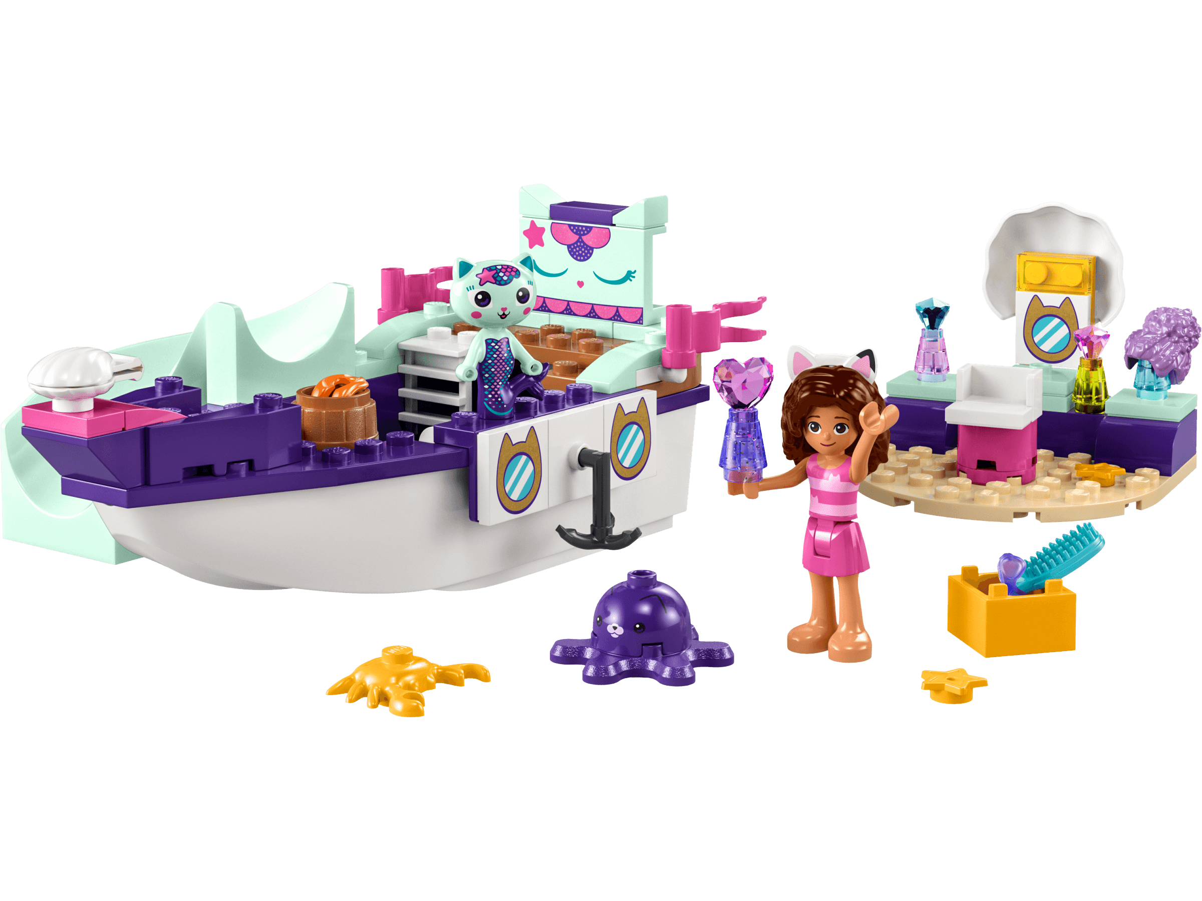 LEGO sættet Gabby & MerCat's Ship & Spa