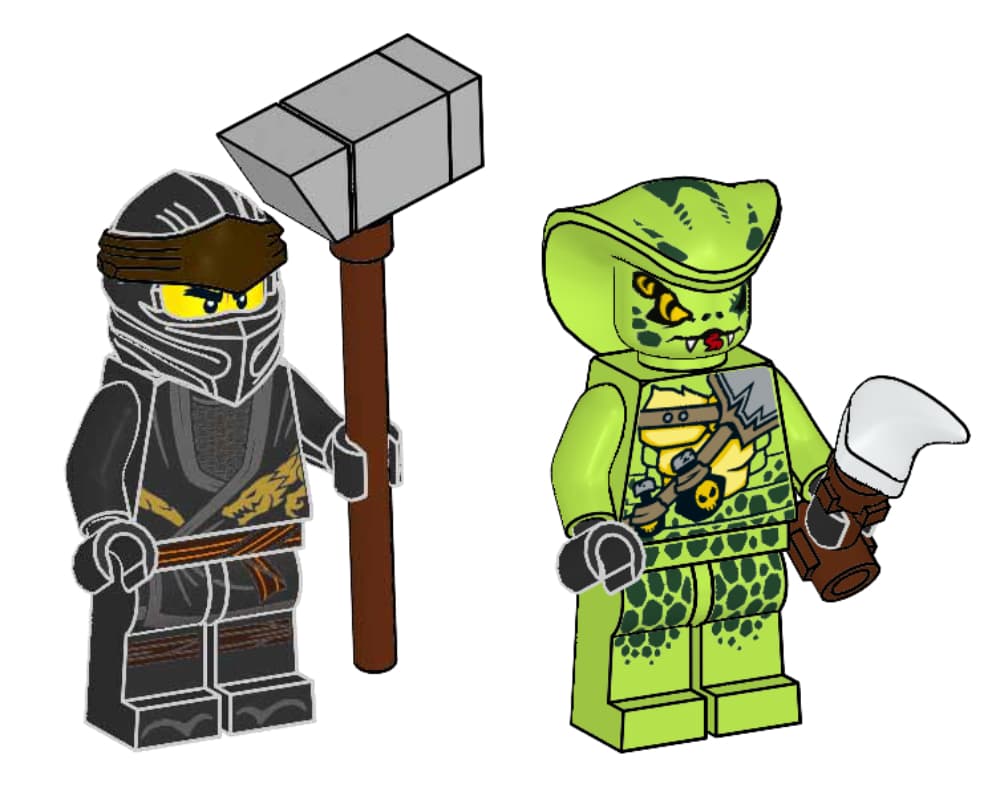LEGO sættet Cole vs. Lasha