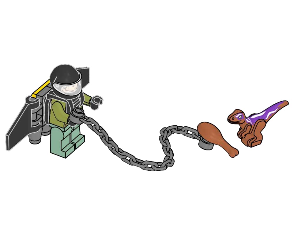 LEGO sættet Wildlife Guard and Raptor