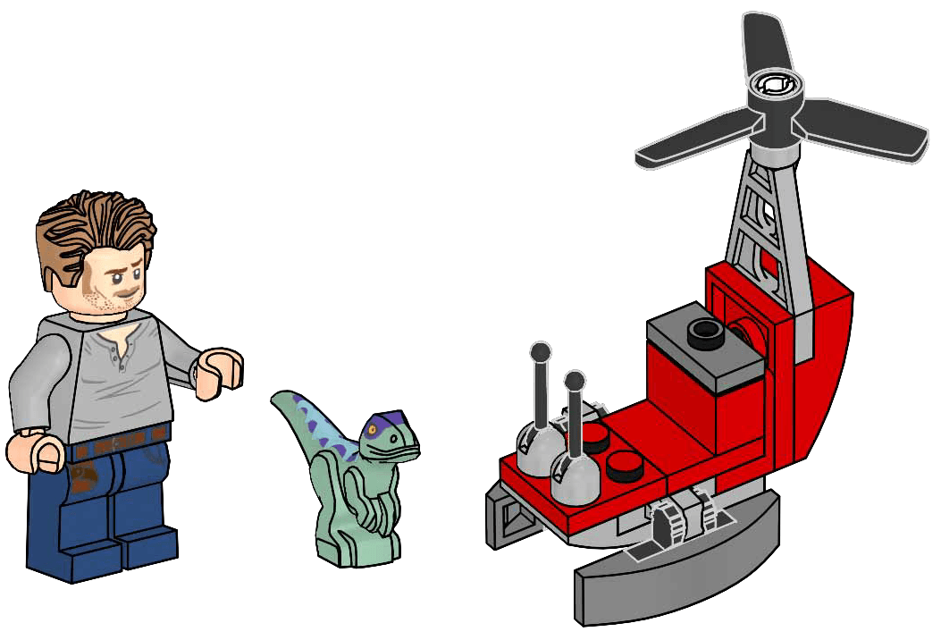 LEGO sættet Owen with Helicopter