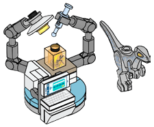 LEGO sættet Raptor and Laboratory Table