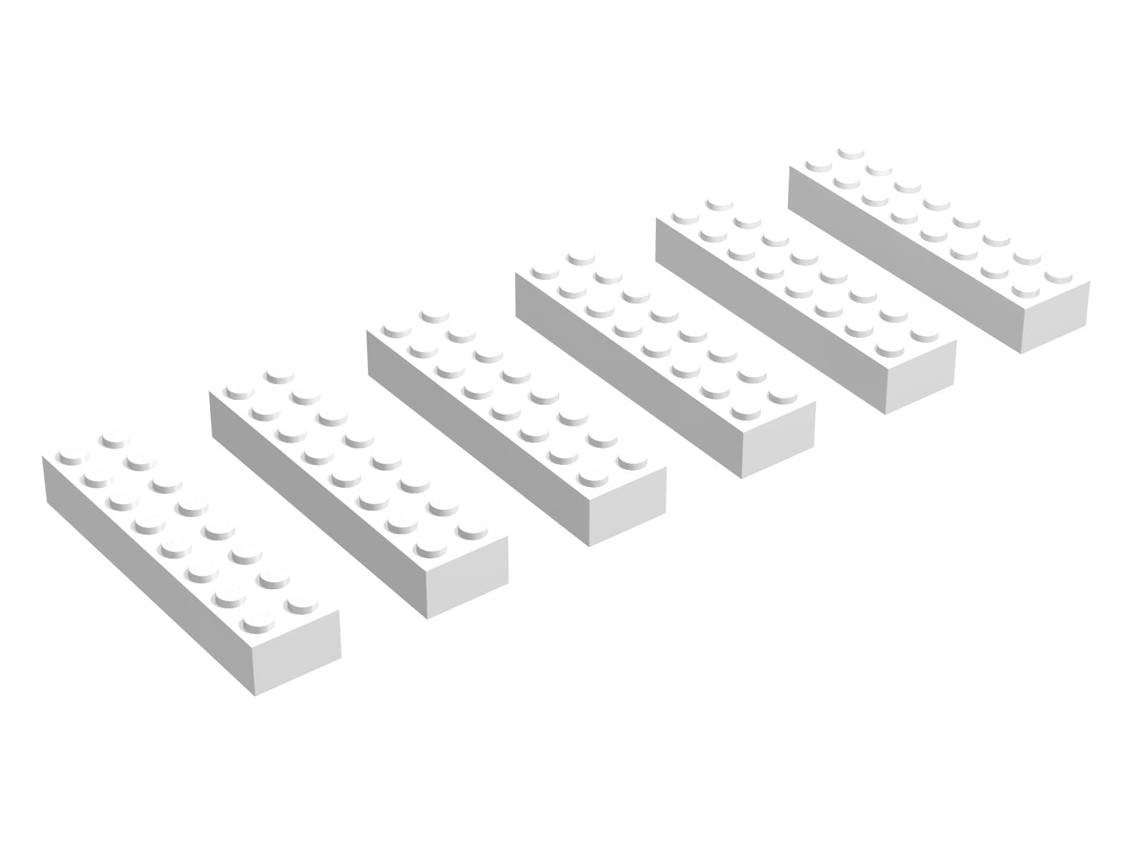 LEGO sættet 2 x 8 Bricks, White (EUR/UK/AUS)