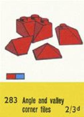 LEGO sættet Sloping Ridge and Valley Bricks, Red