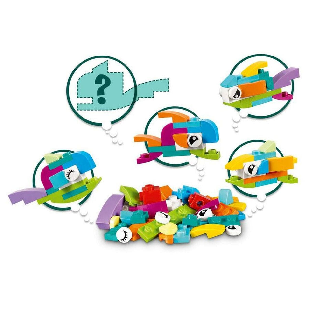 LEGO sættet Fish Free Builds - Make It Yours