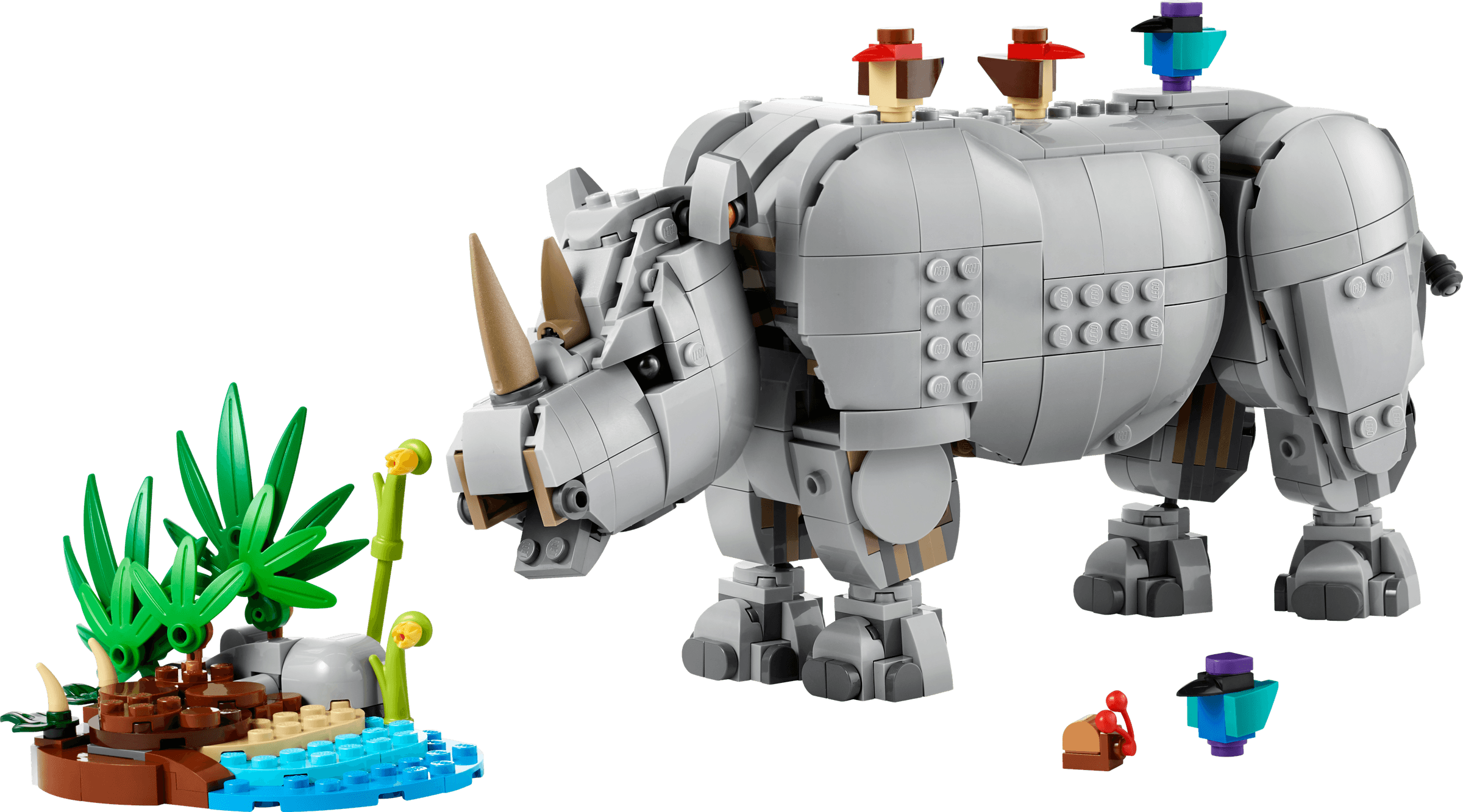 LEGO sættet Wild Animals: Majestic Rhino with Birds