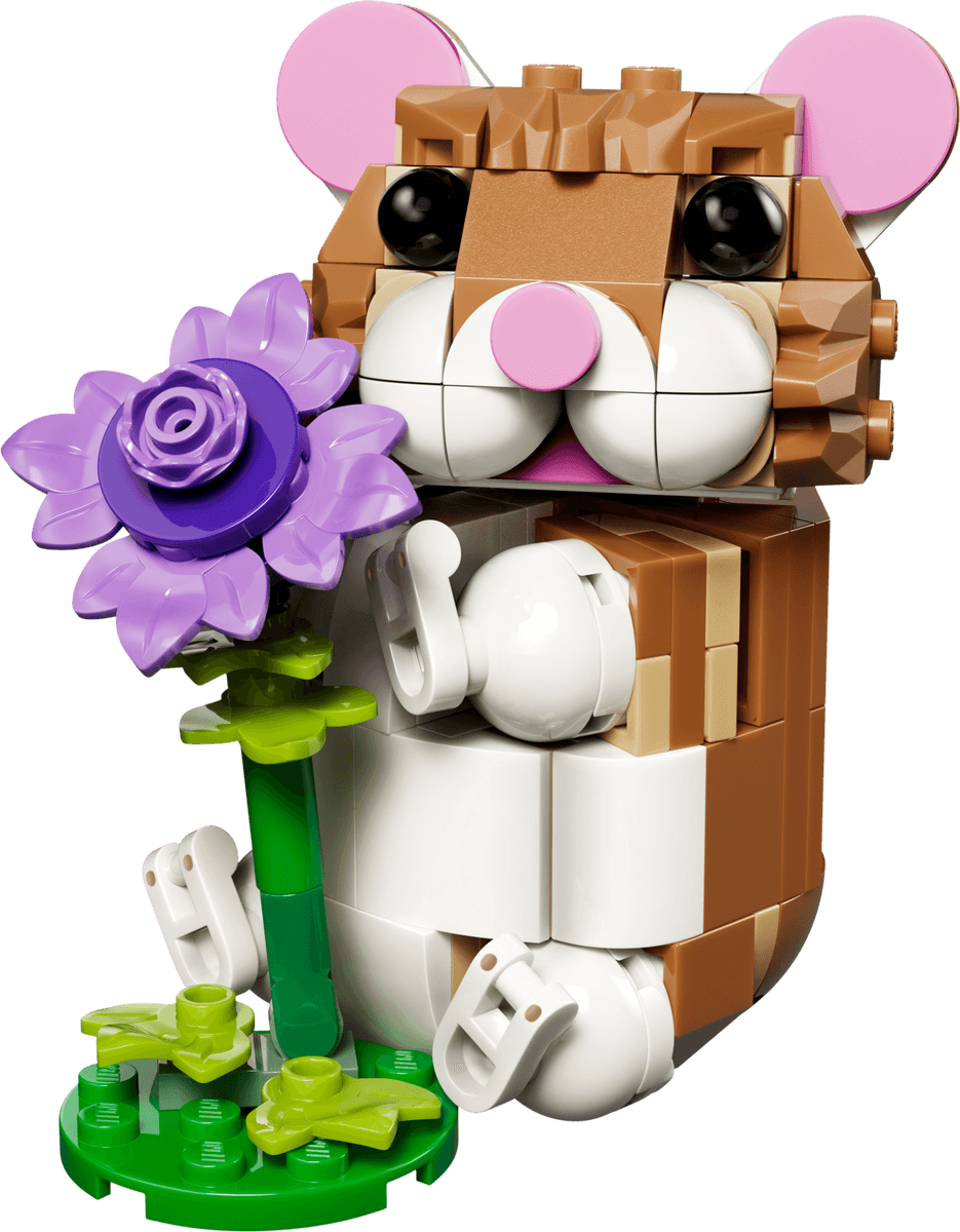 LEGO sættet Cute Hamster with a Flower