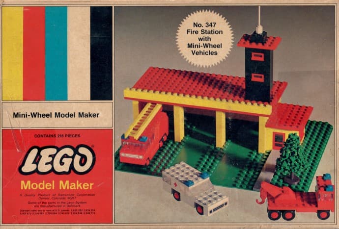 LEGO sættet Fire Station with Mini-Wheel Vehicles