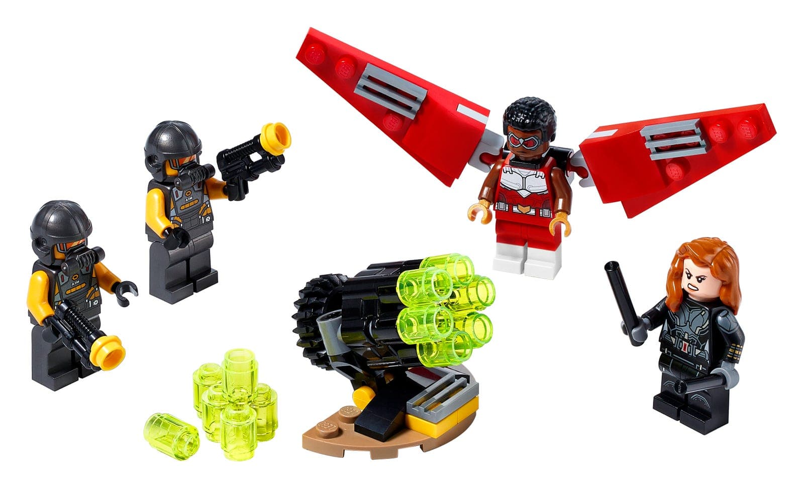 LEGO sættet Falcon & Black Widow Team Up