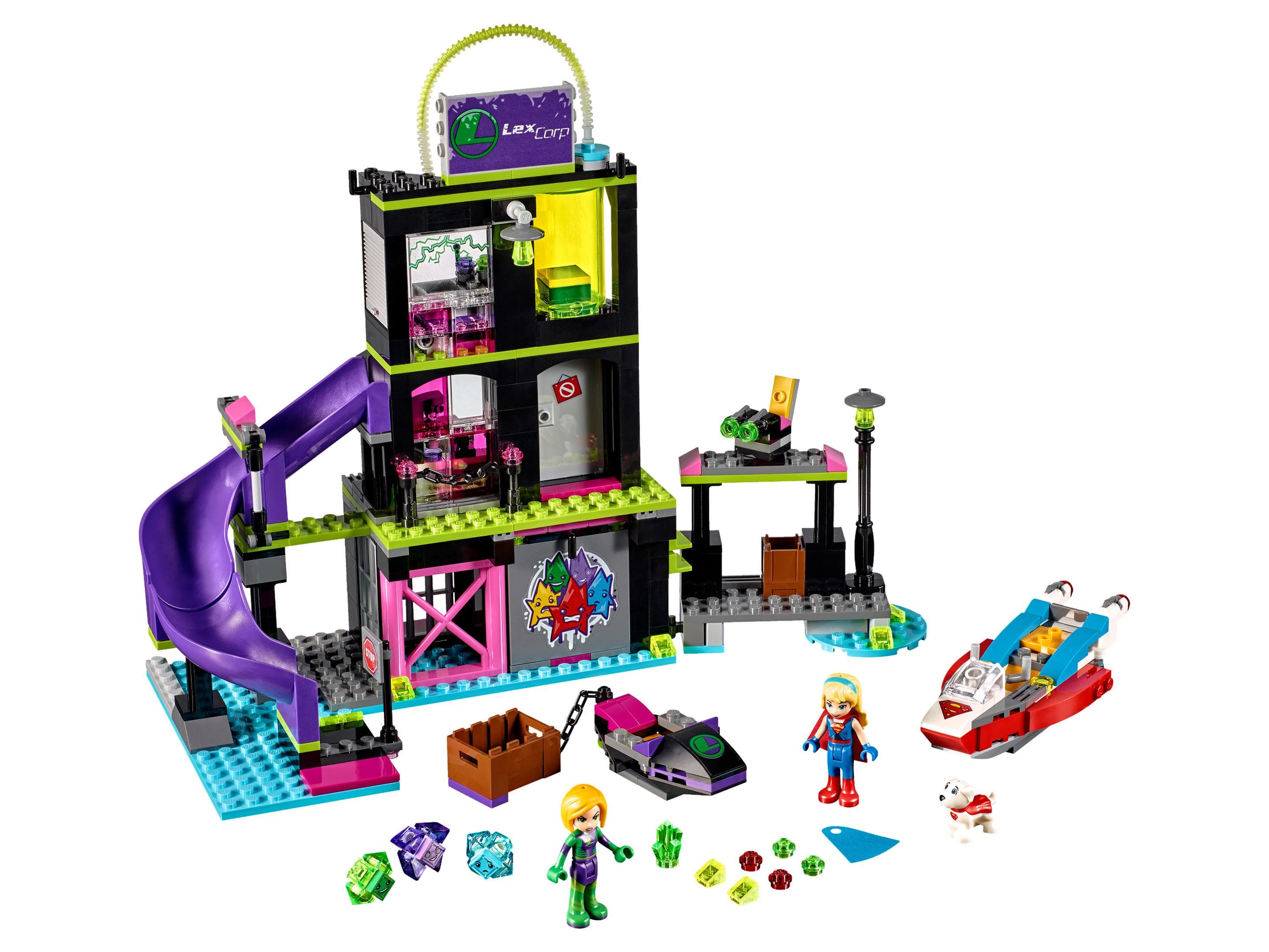 LEGO sættet Lena Luthor Kryptomite Factory