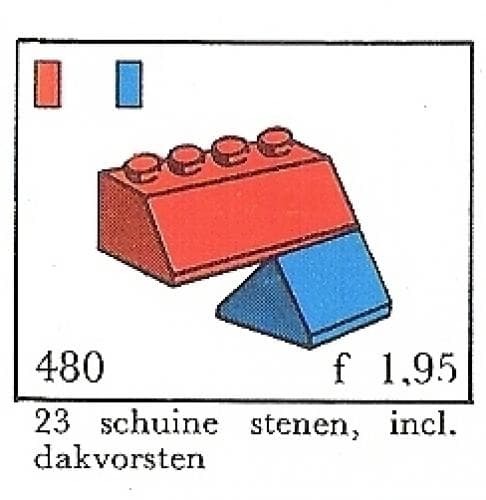 LEGO sættet Slopes and Sloped Double 2 x 4, Blue (System)