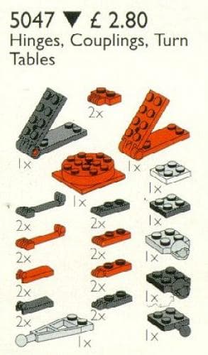 LEGO sættet Hinges, Couplings, Turntables
