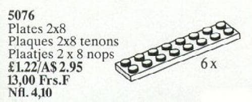 LEGO sættet Plates 2 x 8