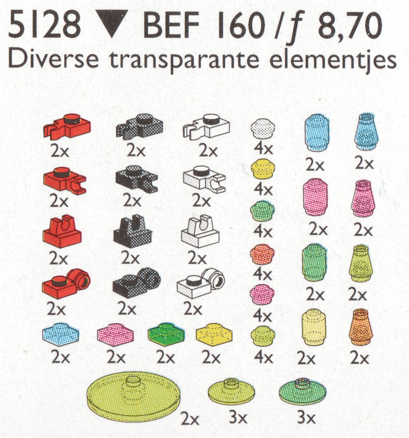 LEGO sættet Transparent Plates, Bricks, Toolholders