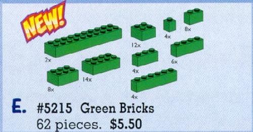 LEGO sættet Bricks Assorted, Green