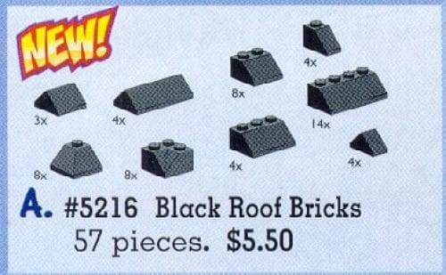 LEGO sættet Roof Bricks Assorted, Black