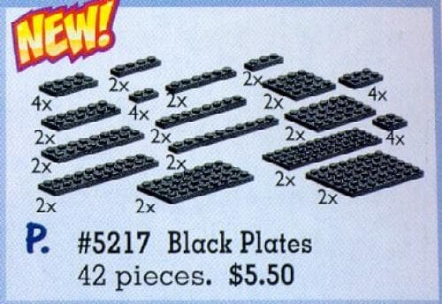 LEGO sættet Black Plates Assorted