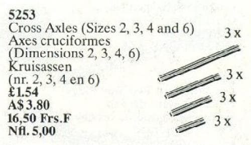 LEGO sættet Cross Axles (Sizes 2, 3, 4, 6)