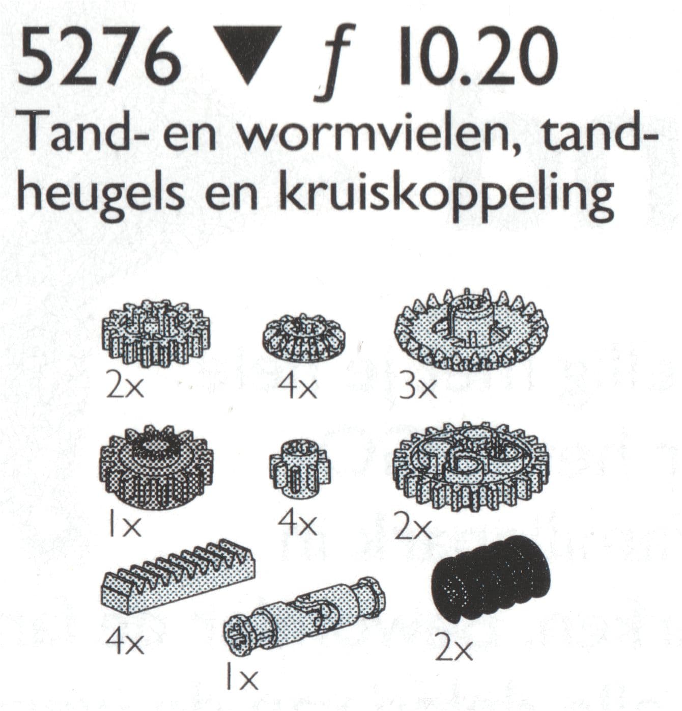 LEGO sættet Gear Wheels Etc. / Gear Wheels, Worm Gears, Universal Joints and Gear Racks