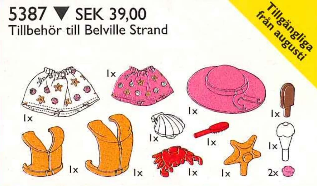 LEGO sættet Belville Beach Accessories