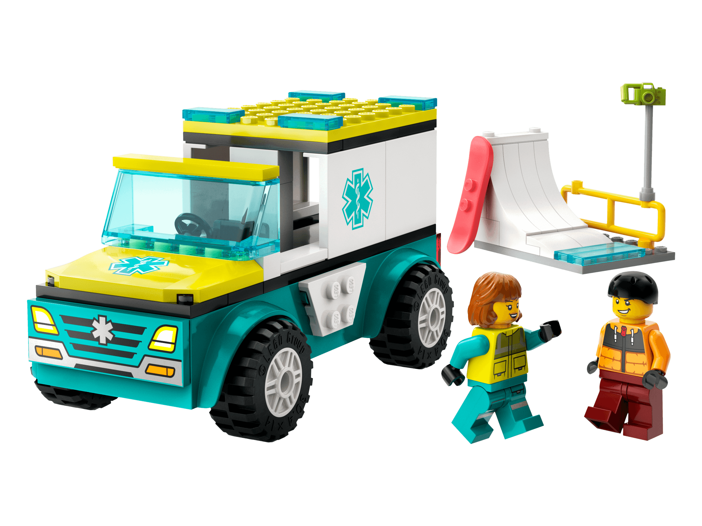 LEGO sættet Emergency Ambulance and Snowboarder