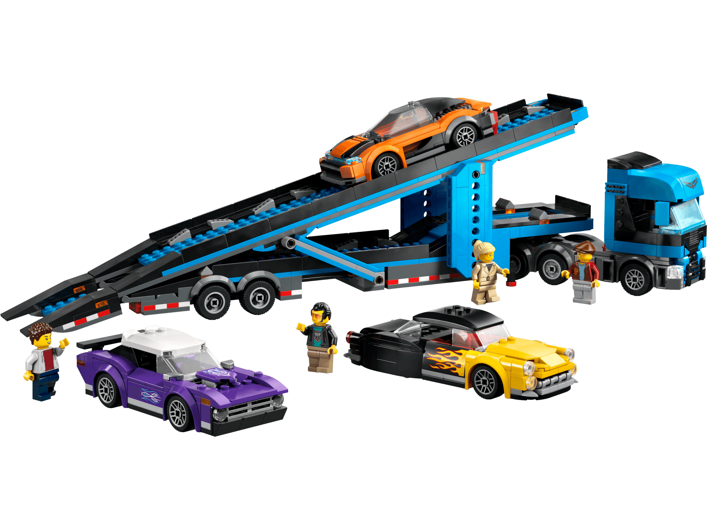 LEGO sættet Car Transporter Truck with Sports Cars