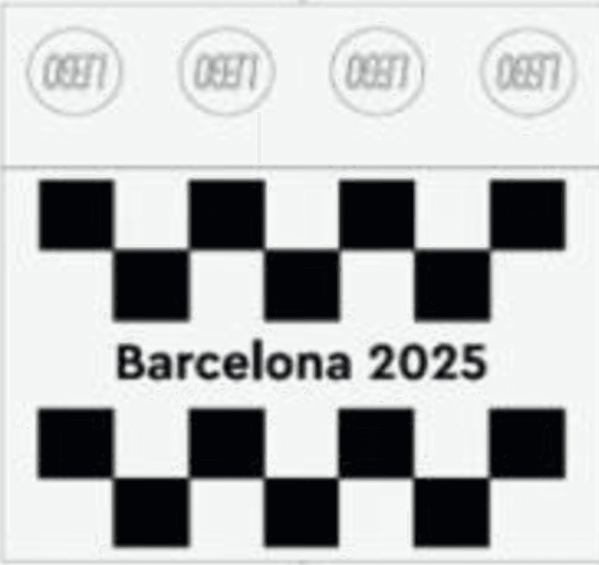 LEGO sættet 2025 Formula 1 Spanish Grand Prix Tile
