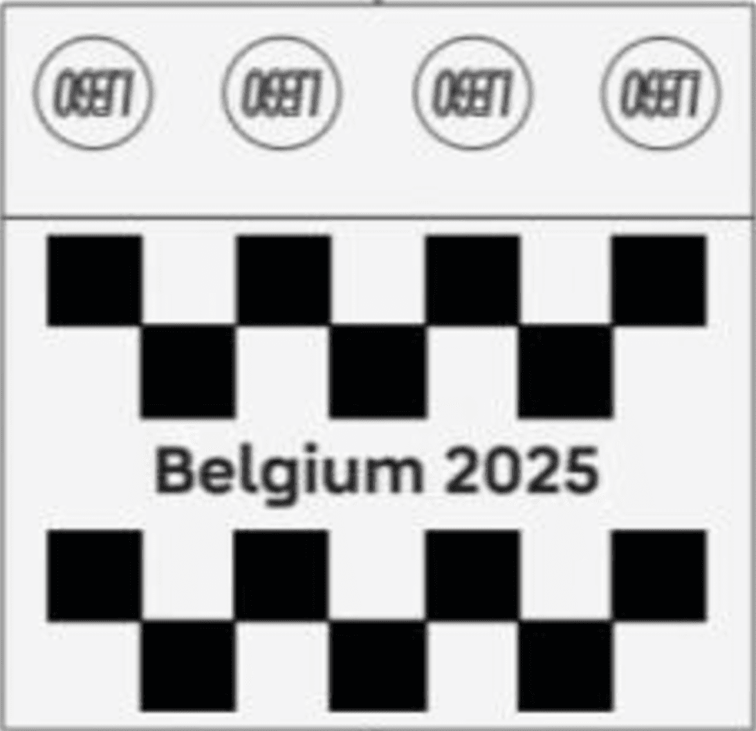 LEGO sættet 2025 Formula 1 Belgian Grand Prix Tile
