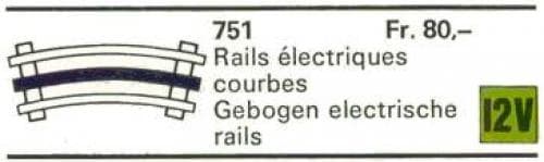 LEGO sættet 8 Curved 12V Conducting Rails