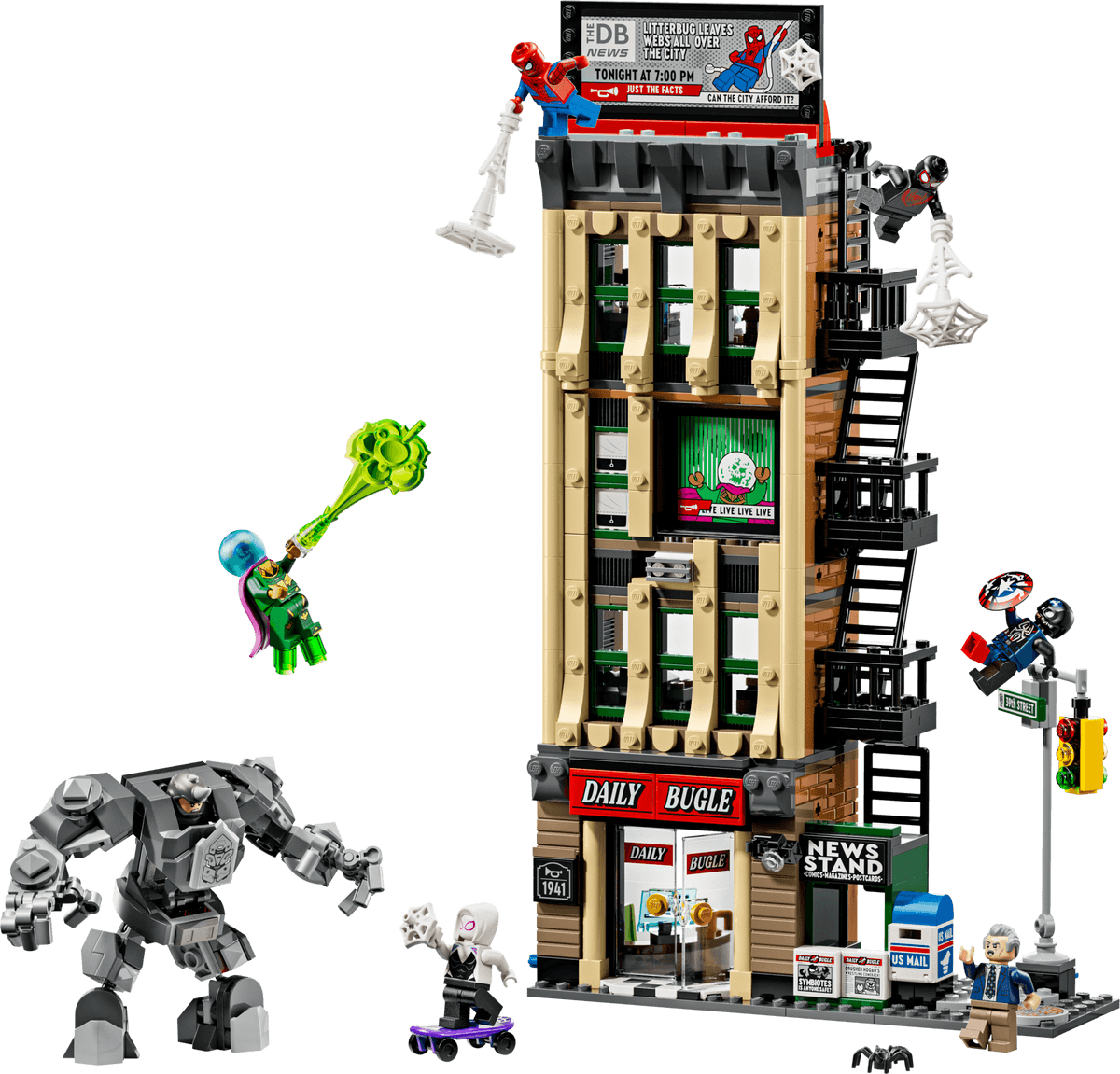 LEGO sættet Spider-Man vs. Mysterio: The Daily Bugle