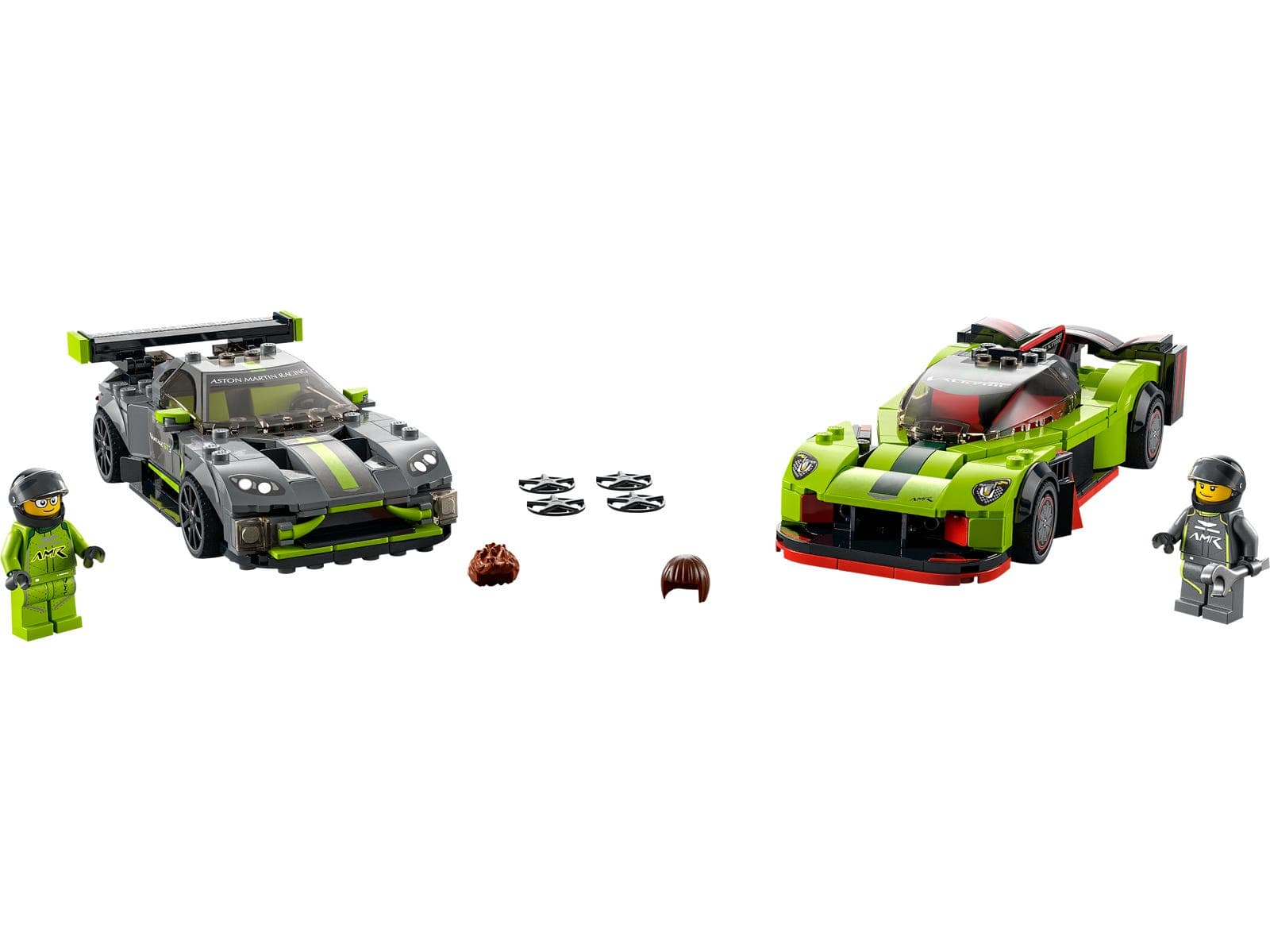LEGO sættet Aston Martin Valkyrie AMR Pro and Aston Martin Vantage GT3