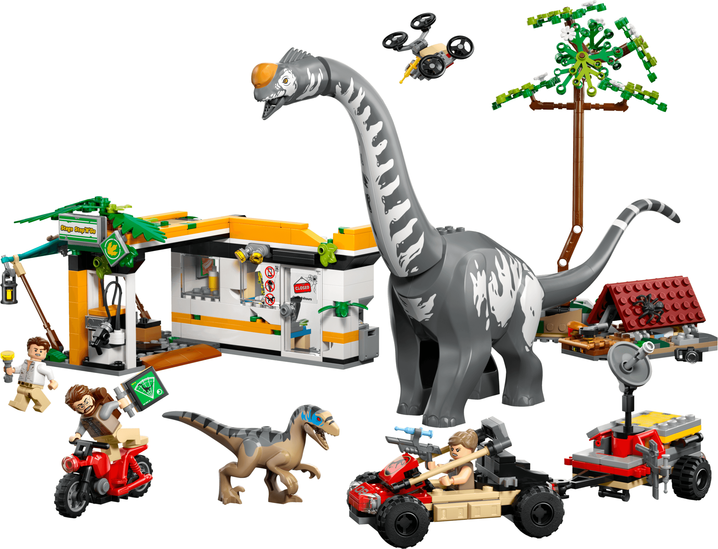 LEGO sættet Raptor & Titanosaurus Tracking Mission