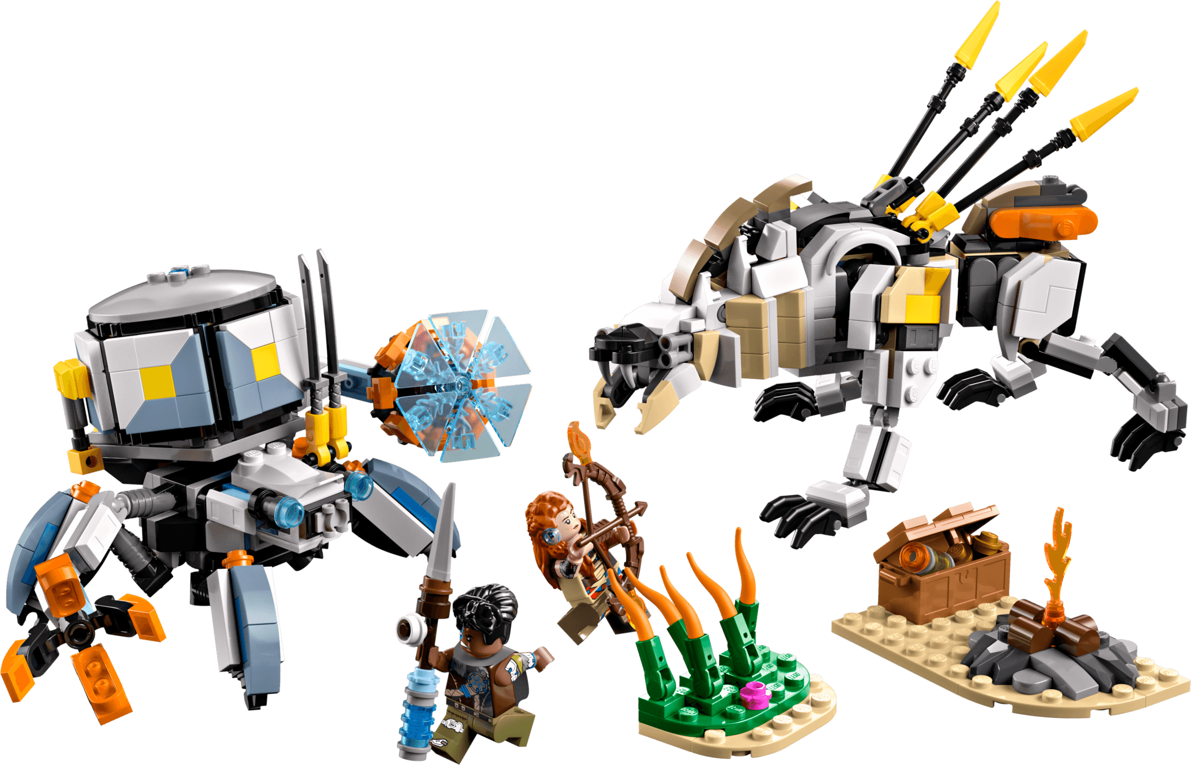 LEGO sættet Aloy & Varl vs. Shell-Walker & Sawtooth
