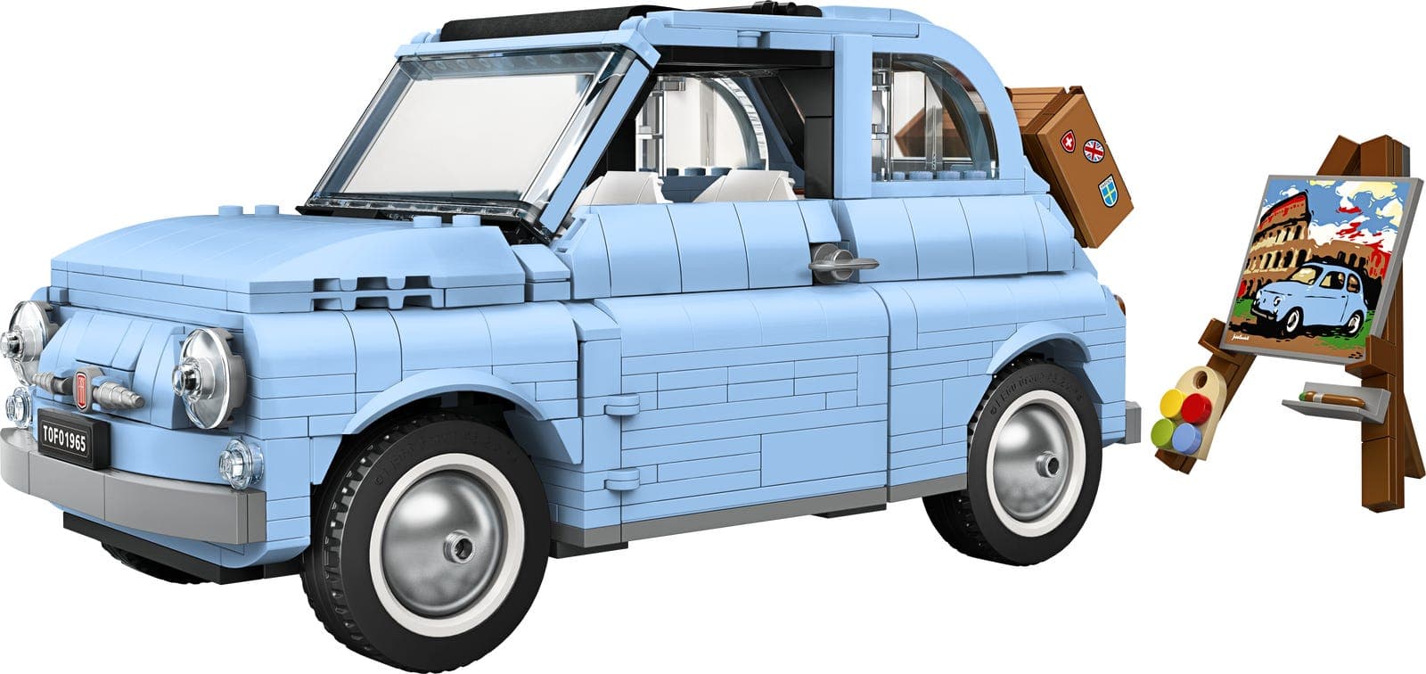 LEGO sættet Fiat 500 - Bright Light Blue Version