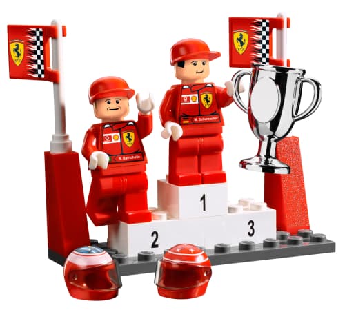 LEGO sættet M. Schumacher and R. Barrichello