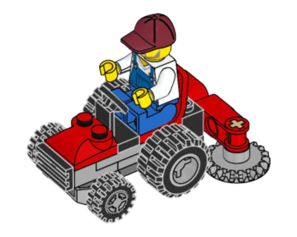 LEGO sættet Gardener with Lawn Mower