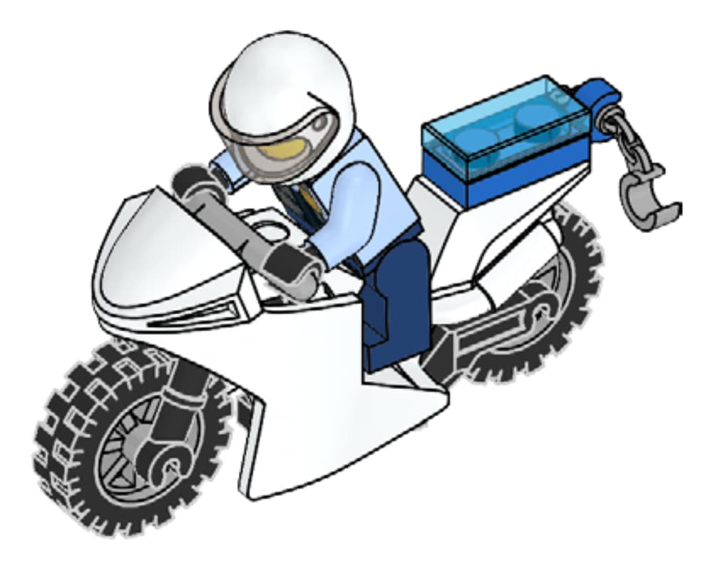 LEGO sættet Policeman & Motorbike