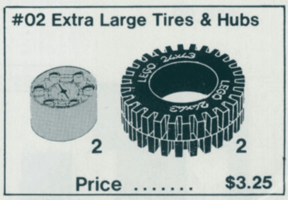 LEGO sættet Extra Large Tires & Hubs