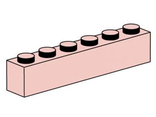 LEGO sættet 1 x 6 Sand Red Bricks