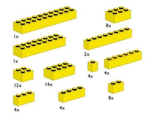LEGO sættet Assorted Yellow Bricks