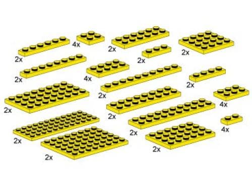 LEGO sættet Assorted Yellow Plates