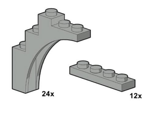 LEGO sættet Light Gray Arches