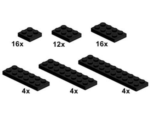 LEGO sættet Black Plates 2 x n