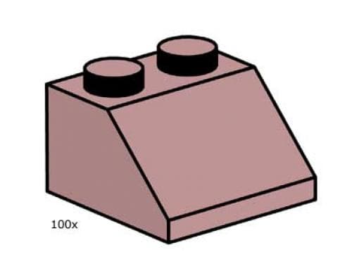 LEGO sættet 2 x 2 Sand Red Roof Tiles
