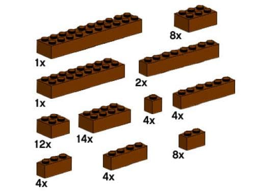 LEGO sættet Assorted Brown Bricks