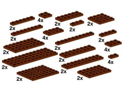 LEGO sættet Assorted Brown Plates