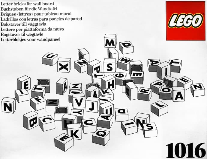 LEGO sættet Letter Bricks for Wall Board