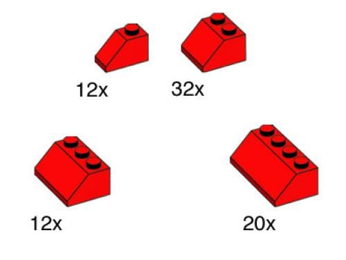 LEGO sættet Red Roof Tiles